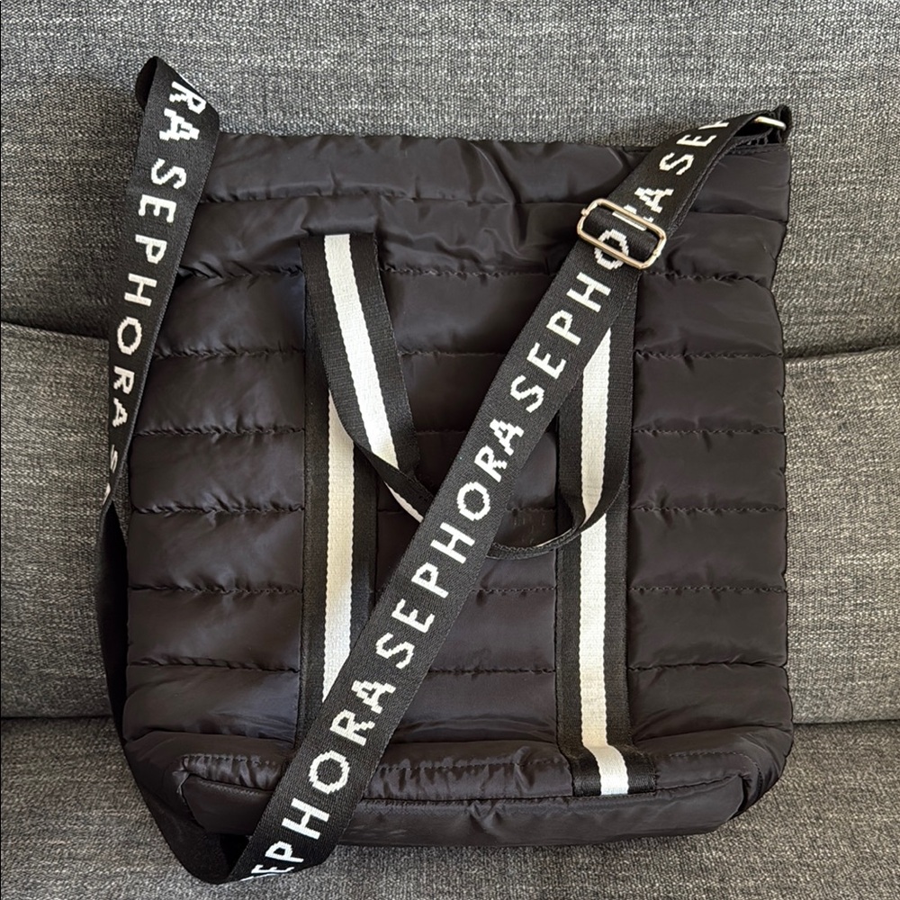 Sephora Black Quilted Bag